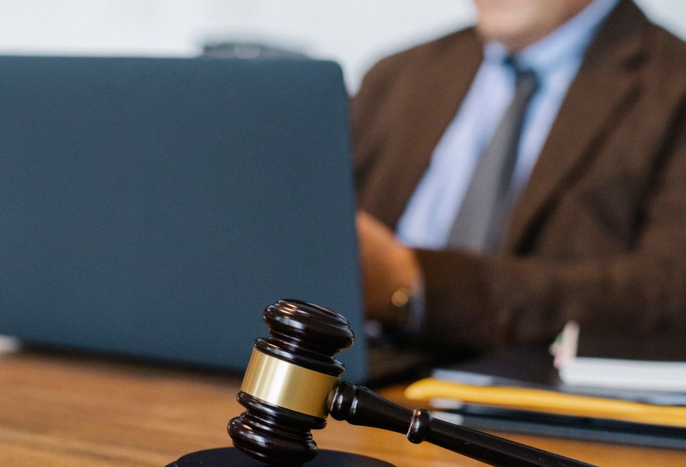 Advocate reviewing legal documents